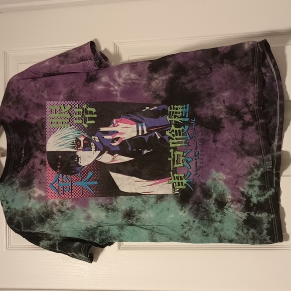 Tokyo Ghoul Ken Split Face Polka Dot Kanji - Picture 2 of 4